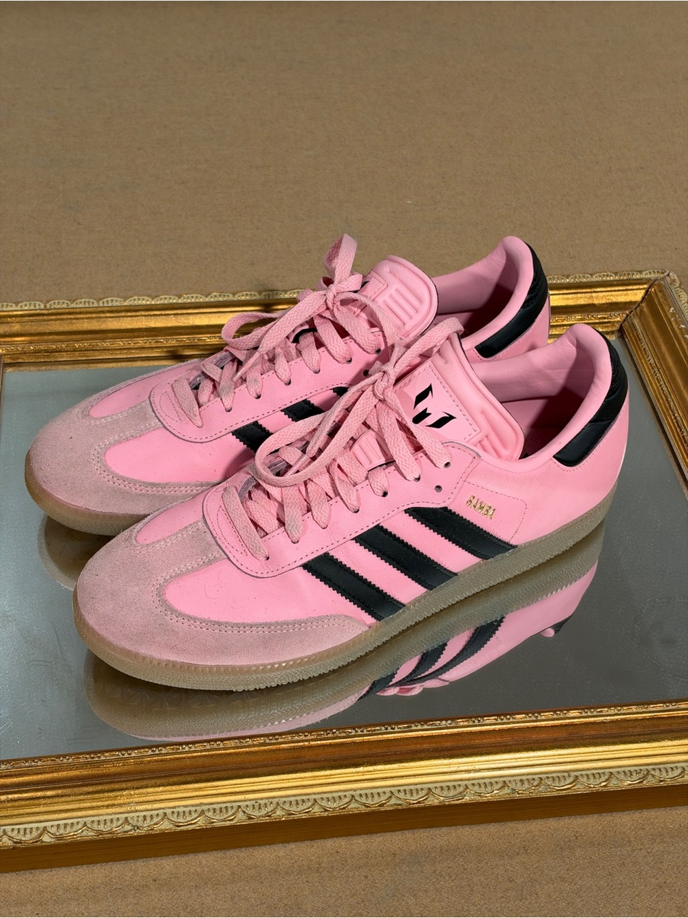 Adidas Samba Messi Pink and Black Men’s Sneakers